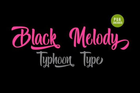 Black Melody Font for Elegant Web Design