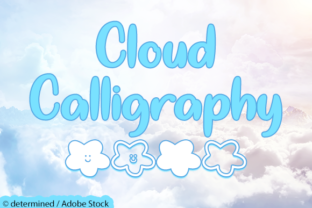 Cloud Calligraphy Font for Handmade Crafts