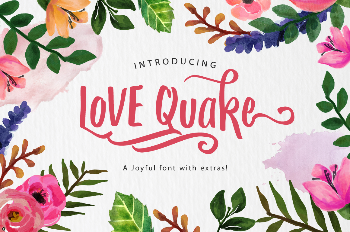 Love Quake Font for Handmade Labels & Cards