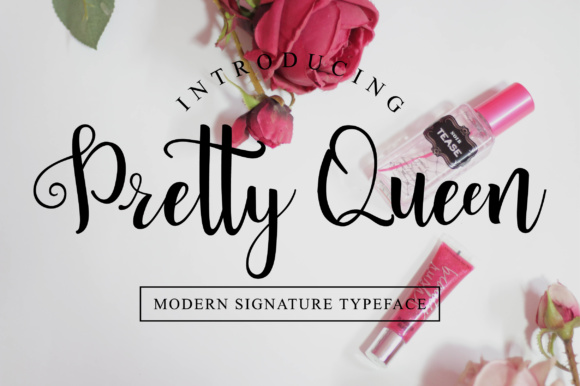 Pretty Queen Typeface for Editorial Design