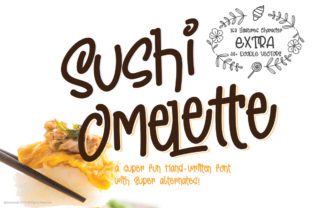 Sushi Omelette: A Playful Script Handwritten Font for Editorial Design